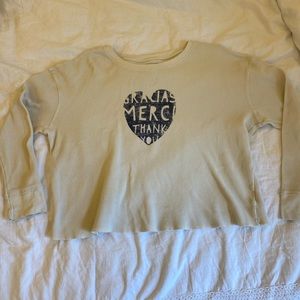 Anthropologie Boxy Graphic Thermal Long Sleeve